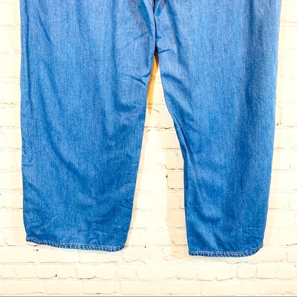 Forever 21 wide leg crop Jeans hi rise long front pockets - Picture 6 of 7